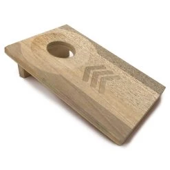 Best reviews of 🥰 Bars Quarter Master - Tabletop Cornhole Game With Quarters - Wood (Dark Or Light) 🔥 -Bars Shop quarter master small wood cornhole game side white bg wood light 800x