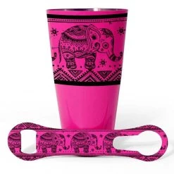 Best deal 😉 Bars Cocktail Shaker And V-Rod® Bar Set - Elephants - Color Options 🔔 -Bars Shop sh vr set ele pnk shaker elephant bar tool set 800x