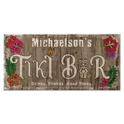 Best Sale โญ Bars CUSTOMIZABLE Large Plank Sign - 11 3/4" X 23 3/4" - Tiki - Multiple Color Options โค๏ธ