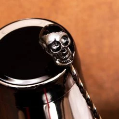 Best Pirce 😀 Bars Skull Cocktail Set - Gun Metal ✨ -Bars Shop skull set scene3 800x