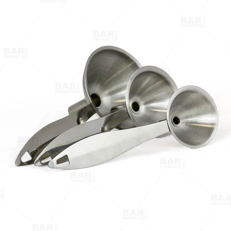 Brand new ๐ Bars Funnels W/ Handles - Stainless Steel - Set Of 3 โจ 3 Brand new ๐ Bars Funnels W/ Handles - Stainless Steel - Set Of 3 โจ