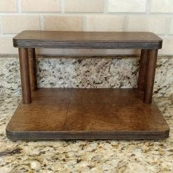 New 🛒 Bars Counter Caddies™ - Stained Finish - 12" STRAIGHT Shelf - Culinary / Spice Rack 🤩 -Bars Shop stain 12in kit web2 800x