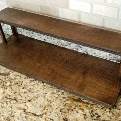 Cheapest 👏 Bars Counter Caddies™ - Stained Finish - 24" STRAIGHT Shelf - Culinary / Spice Rack ⭐