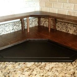 Outlet 🔔 Bars Counter Caddies™ - STAINED Finish - CORNER Shelf - Culinary 🎉 11 Outlet 🔔 Bars Counter Caddies™ - STAINED Finish - CORNER Shelf - Culinary 🎉 -Bars Shop stain corner kit web 1 800x