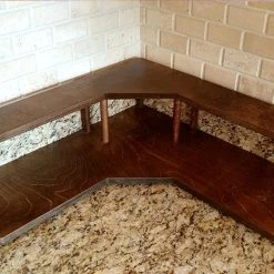 Outlet 🔔 Bars Counter Caddies™ - STAINED Finish - CORNER Shelf - Culinary 🎉