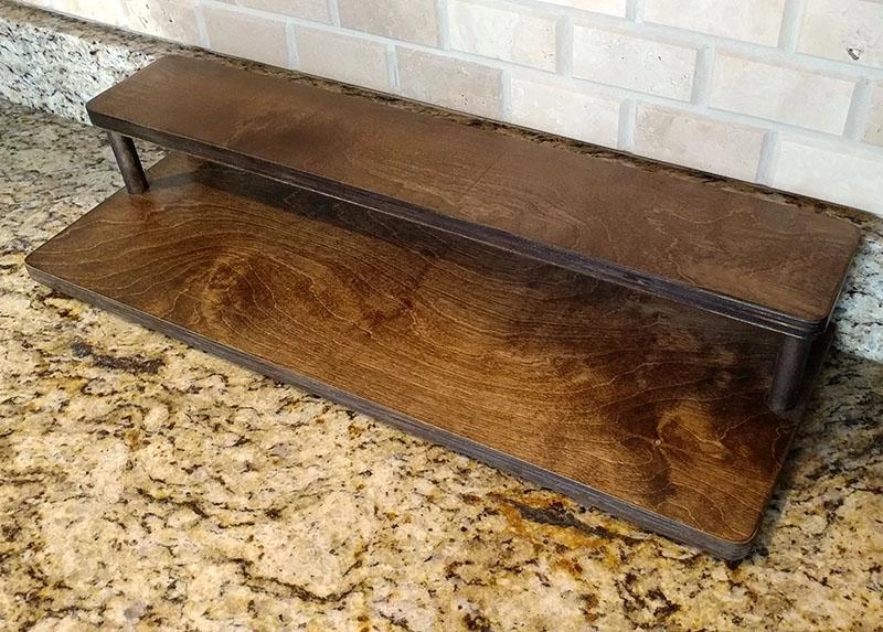 Buy 🌟 Bars Counter Caddies™ - STAINED Finish - 24" STRAIGHT - Liquor/Wine Bottle Display ✔️ 3 Buy 🌟 Bars Counter Caddies™ - STAINED Finish - 24" STRAIGHT - Liquor/Wine Bottle Display ✔️