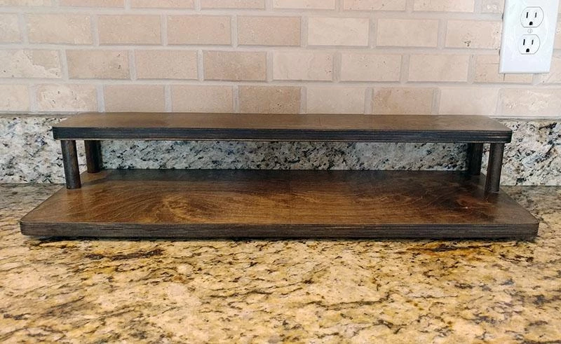 Buy 🌟 Bars Counter Caddies™ - STAINED Finish - 24" STRAIGHT - Liquor/Wine Bottle Display ✔️ 6 Buy 🌟 Bars Counter Caddies™ - STAINED Finish - 24" STRAIGHT - Liquor/Wine Bottle Display ✔️ - Image 4