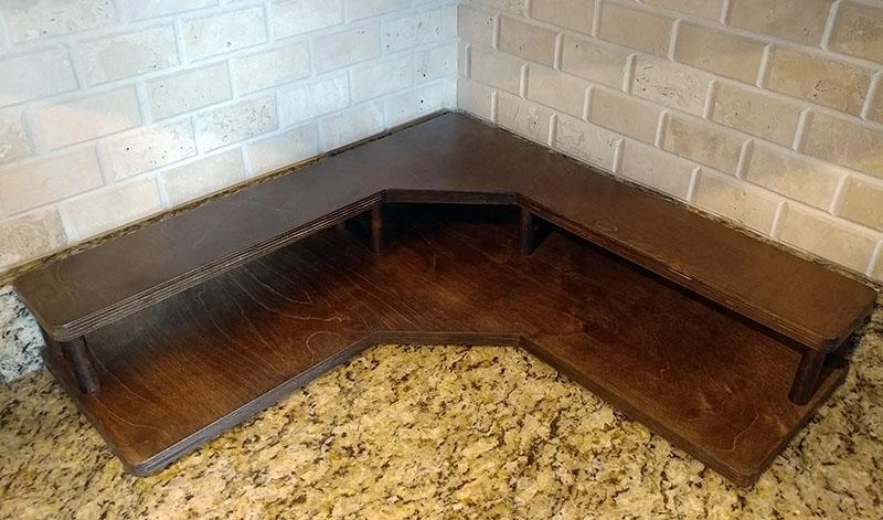 Cheap ⌛ Bars Counter Caddies™ - Stained Finish - Liquor/Wine Bottle Display 🌟 3 Cheap ⌛ Bars Counter Caddies™ - Stained Finish - Liquor/Wine Bottle Display 🌟