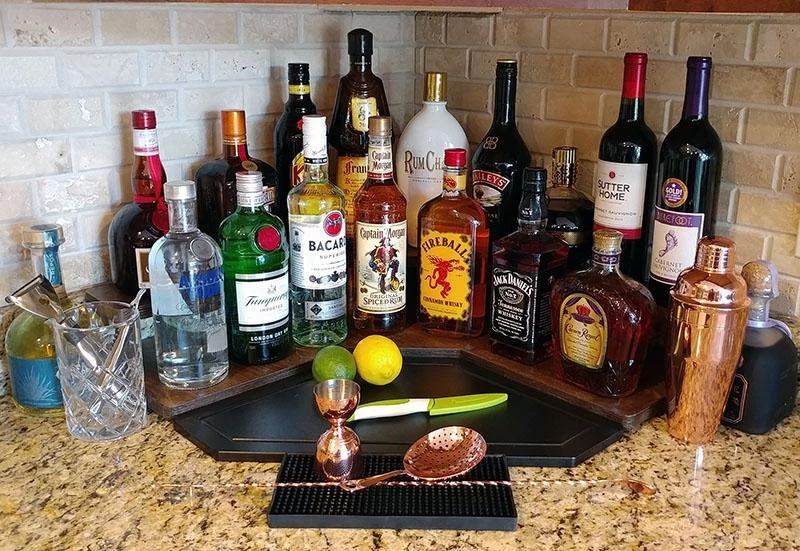 Cheap ⌛ Bars Counter Caddies™ - Stained Finish - Liquor/Wine Bottle Display 🌟 4 Cheap ⌛ Bars Counter Caddies™ - Stained Finish - Liquor/Wine Bottle Display 🌟 - Image 2