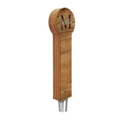 Cheap ✔️ Bars CUSTOMIZABLE Wooden Tap Handles - Monogram Design - 2 Styles In 3 Sizes ✨ -Bars Shop tap handle monogram name letter size shape circle top 8in 800x