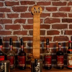 Cheap ✔️ Bars CUSTOMIZABLE Wooden Tap Handles - Monogram Design - 2 Styles In 3 Sizes ✨ -Bars Shop tap handle monogram name letter size shape square top 12in bar 800x