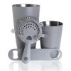 Best Sale ✔️ Bars 4 Piece “Textured Shadow Gray” Bar Tools Set With Speed Bottle Opener ⌛ -Bars Shop textured shawdow grey speed set 800 800x