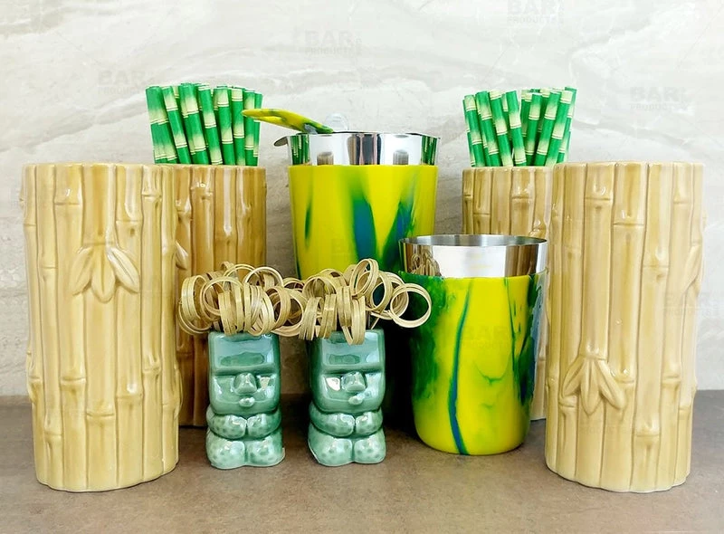 Deals ๐ Bars Bamboo Tiki Drinkware Bar Set ๐ 4 Deals ๐ Bars Bamboo Tiki Drinkware Bar Set ๐ - Image 2