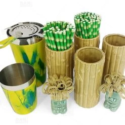 Deals 🔔 Bars Bamboo Tiki Drinkware Bar Set 😍