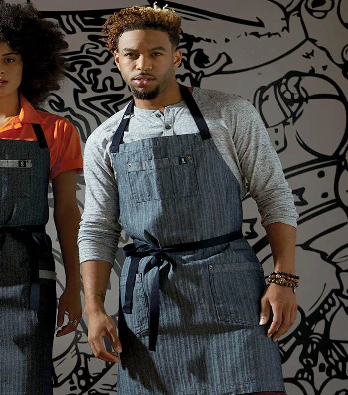 Promo 🥰 Bars Renegade Bib Apron - Triple Denim ⭐ 3 Promo 🥰 Bars Renegade Bib Apron - Triple Denim ⭐
