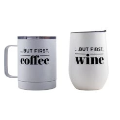 Outlet 🌟 Bars Insulated Wine/Coffee Tumbler Set 💯