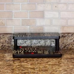 Flash Sale 😀 Bars Counter Caddies™ - WINE Theme - 12" STRAIGHT Shelf 🔔 -Bars Shop wine straight web 12 2 800x