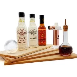 Buy 🎁 Bars Bitters Kit With Variety Flavored Wood Smoking Planks And Ice Ball Mold 😍