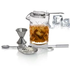 Budget 🥰 Bars 5 Piece Diamond Pattern Professional Stirred Cocktail Set 🔔 -Bars Shop yarai mixing glass stir set 800 1 800x
